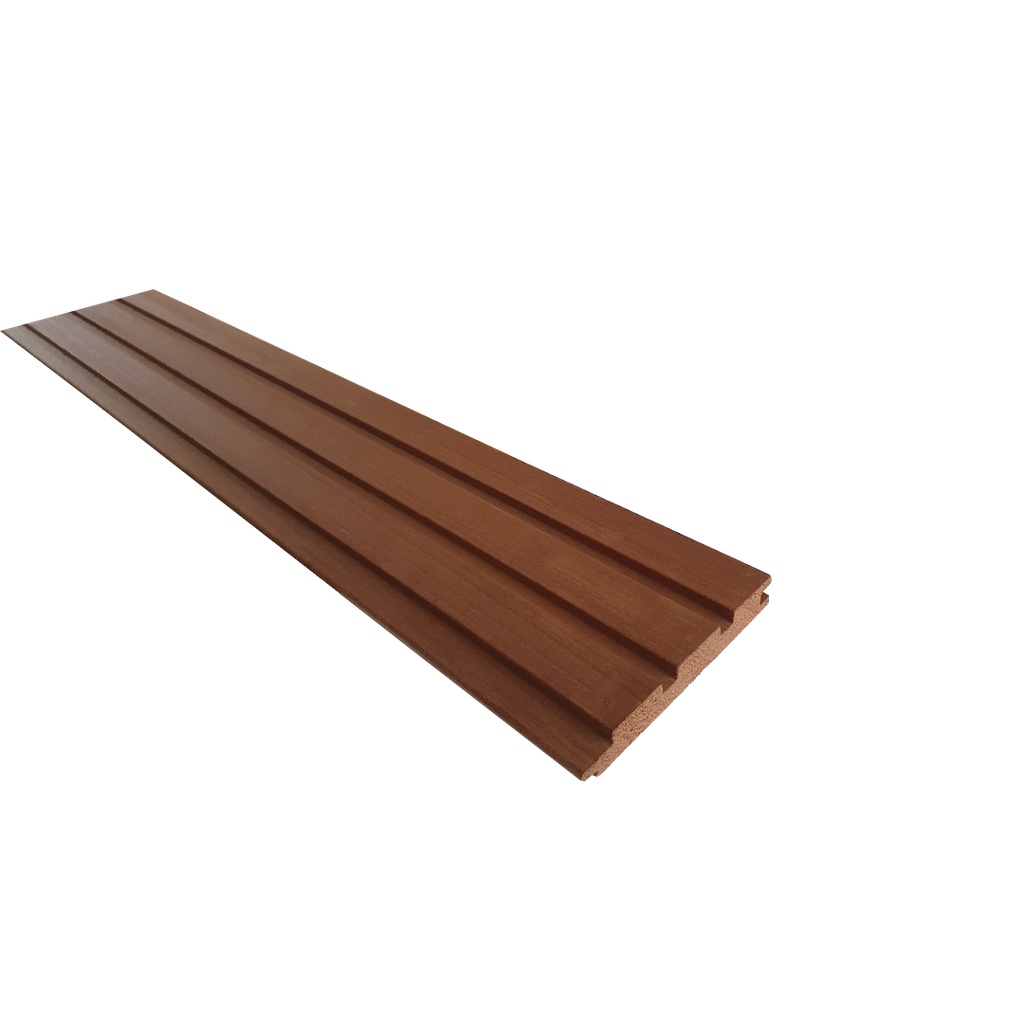 Thermovision Ayous geschaafd triple profiel 2 x 14 x 305 cm, thermisch gemodificeerd, pak a 4 stuks.