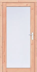 Douglas Volglas enkele deur Prestige, linksdraaiend, scharnieren, RVS beslag, 108x209 cm, onbehandeld