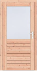Douglas 1-ruits enkele deur Prestige, linksdraaiend, scharnieren, RVS beslag, 108x209 cm, onbehandeld