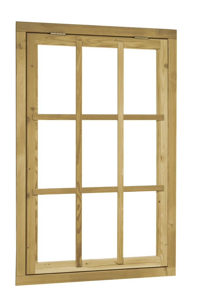 Douglas 9-ruits uitzetraam, 89,8 x 136,3 cm, groen geïmpregneerd.