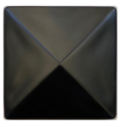 Piramide, 121x121mm, zwart gepoedercoat