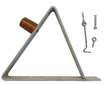 Deurvanger met buffer en windhaak - 240x170x38mm - galvanisch verzinkt