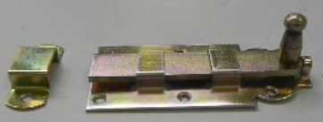 Rolschuif vlak, klein, plaat: 120x55x2mm, geel verzinkt