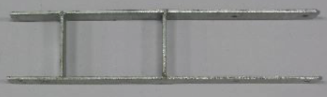 H-vorm - BA-061 - 600x121x6mm, breedte: 60mm, vuurverzinkt *