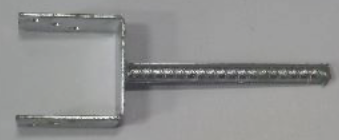 U-paaldrager met betonijzer - UV-059 - 91mm, 300x60x5mm, lengte betonijzer: 200mm, vuurverzinkt