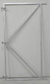 Poortframe 100 cm breed (x 200 cm hoog) VERHOOGD FRAME, +3 duimen. Verstelbaar ijzeren frame, gegalvaniseerd