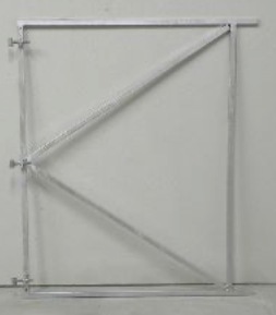 Poortframe 150 cm breed (x 155 cm hoog) + 3 duimen. Verstelbaar ijzeren frame, gegalvaniseerd