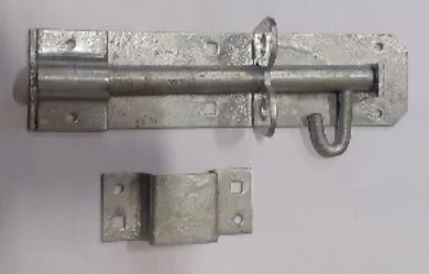 Schuifgrendel, plaat: 230x58x2mm, galvanisch verzinkt