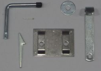 Boerenklinkstel, plaat: 120x85x2mm, galvanisch verzinkt 