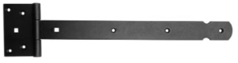 Lengte: 400 mm - KR-085 - dikte: 4mm (zware uitvoering), zwart gecoat