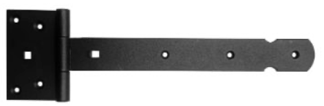 Lengte: 300 mm - KR-084 - dikte: 4mm (zware uitvoering), zwart gecoat