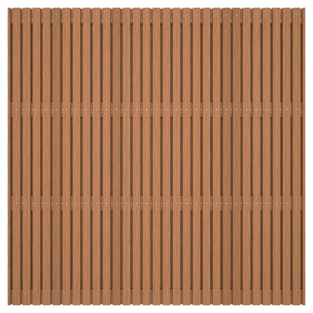 Thermovision Ayous geschaafd latten scherm, recht horizontaal/verticaal, 180 x 180 cm.