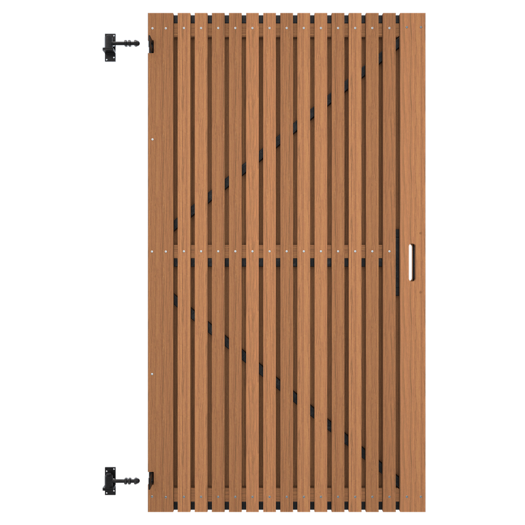 Thermovision Ayous geschaafd latten deur op verstelbaar frame, verticaal, 178 X 99 cm.