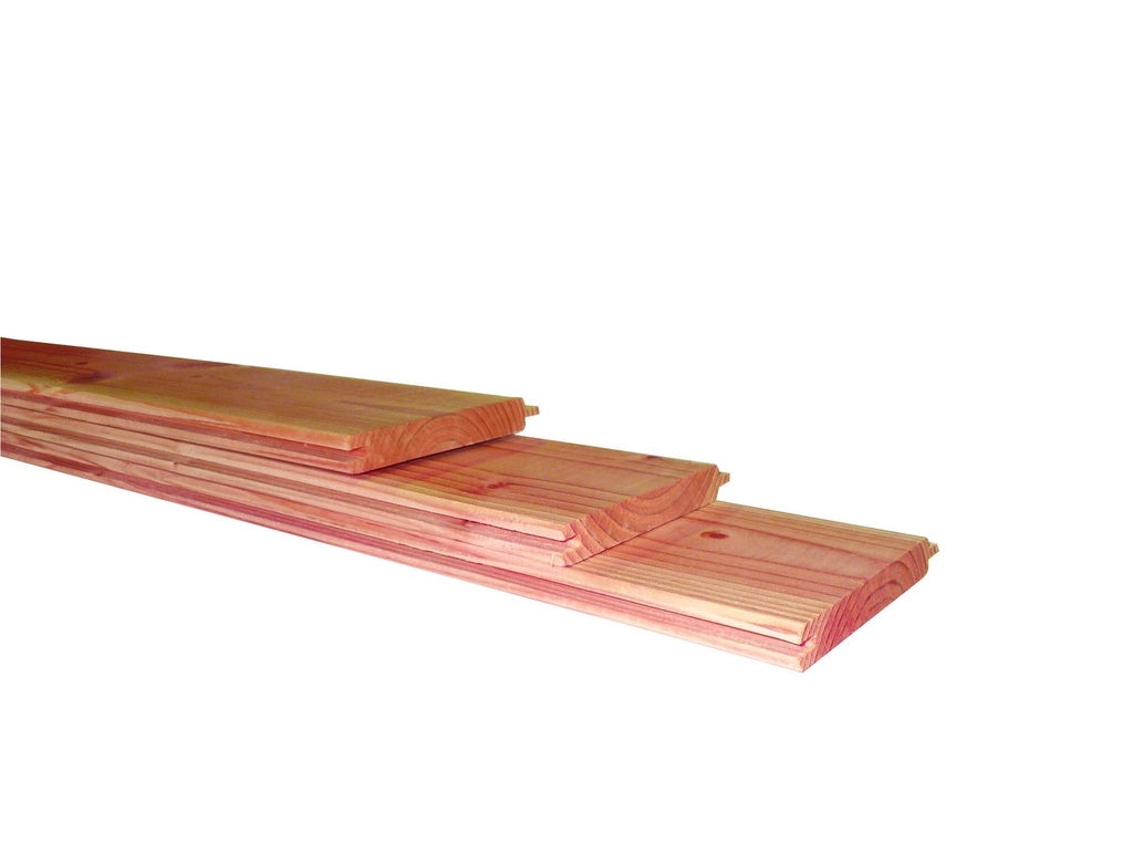 Douglas geschaafd dakbeschot 1,8 x 19,5 x 500 cm, onbehandeld.