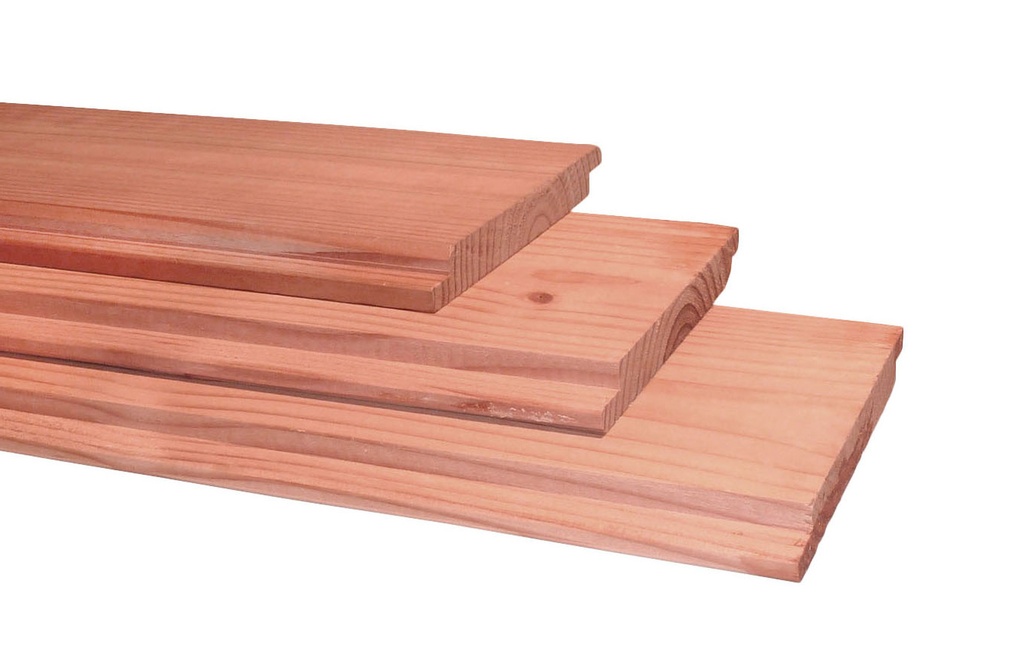 Douglas geschaafd halfhouts rabat 1,8 x 15,0 x 500 cm, onbehandeld.