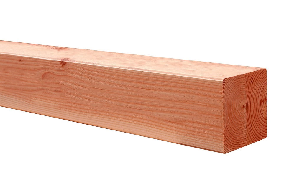 Douglas geschaafde paal duplo verlijmd 14 x 14 x 240 cm, onbehandeld.