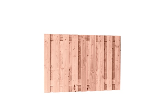 [W42086] Douglas fijnbezaagd plankenscherm 19-planks 15 mm, 180 x 130 cm t.b.v. betonsysteem, onbehandeld.