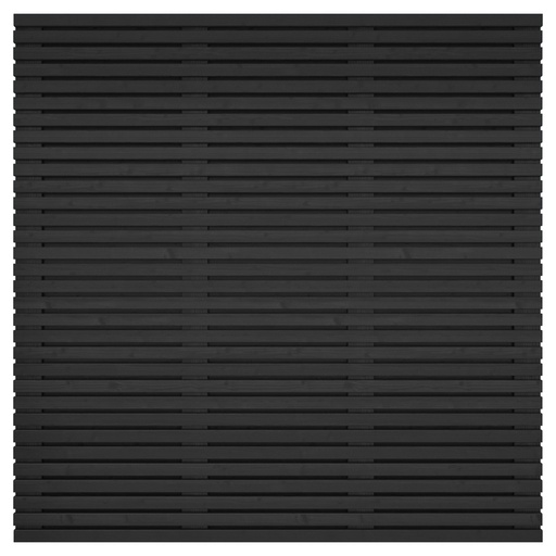 [1064424] Grenen geschaafd latten scherm, recht horizontaal/verticaal, 180 x 180 x 5 cm, zwart gespoten.