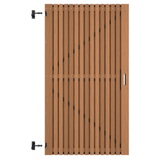 [1060777] Thermovision Ayous geschaafd latten deur op verstelbaar frame, verticaal, 178 X 99 cm.