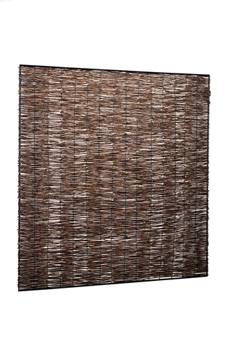 [W17048] Wilgentenenscherm fijn, met ijzeren frame, 180 x 180 cm.