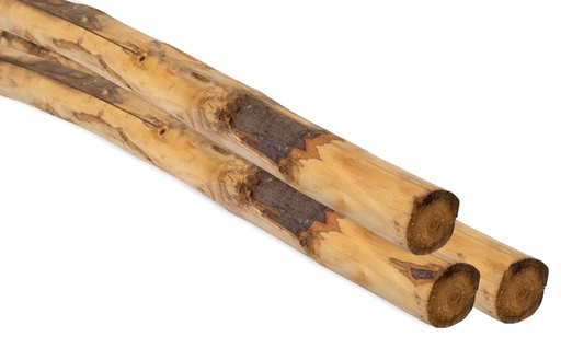 [1050636] Ronde paal tamme kastanjehout geschild, Ø 6/8 x 160 cm.