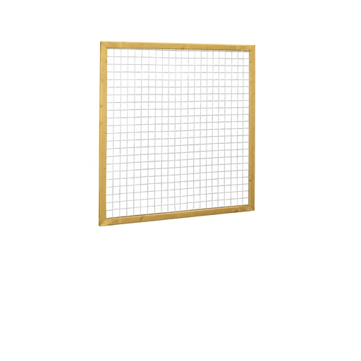 [W08317] Grenen betonijzertrellis met maas 7,5 x 7,5 cm, in raamwerk 4,4 x 6,8 cm, 180 x 180 cm, groen geïmpregneerd.