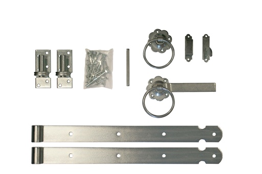 [W19013] Traditioneel klinkstel met hengen en duimen, t.b.v. houten deuren en hekpoorten.