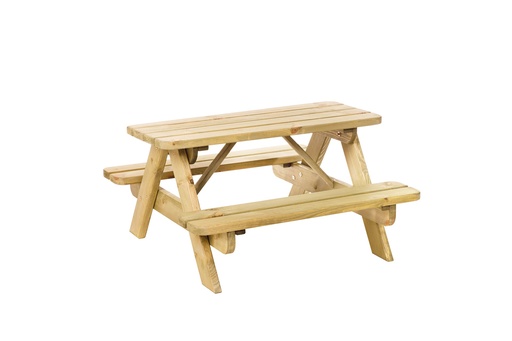 [W11018] Junior picknicktafel Björn, bladmaat 90 x 38,5 cm, groen geïmpregneerd.