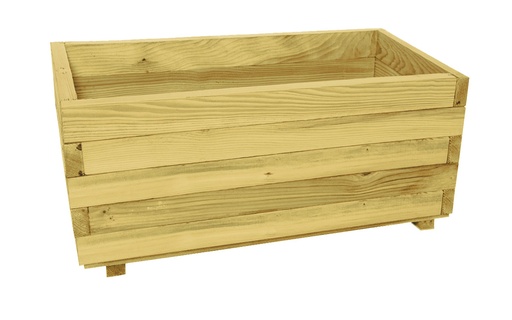 [1063076] Bloembak rechthoek 39 x 100 x 50 cm (HxBxD), groen geïmpregneerd.