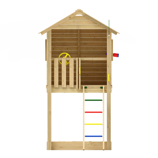 [1060282] Grenen speeltoestel Larvik, groen geïmpregneerd.