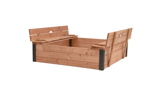 [W12015] Douglas Zandbak Roy met deksel/zitbank 120 x 120 x 30 cm.