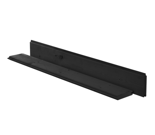 [1058823] Vuren geschaafd blokhutprofiel 2,8 X 14,5 X 300 cm, zwart gedompeld.