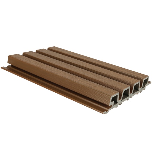 [1061643] NewTechWood HKC co-extrusie Castellation PRO35 gevelbekleding, 3,3 x 21,5 x 230 cm, Teak.