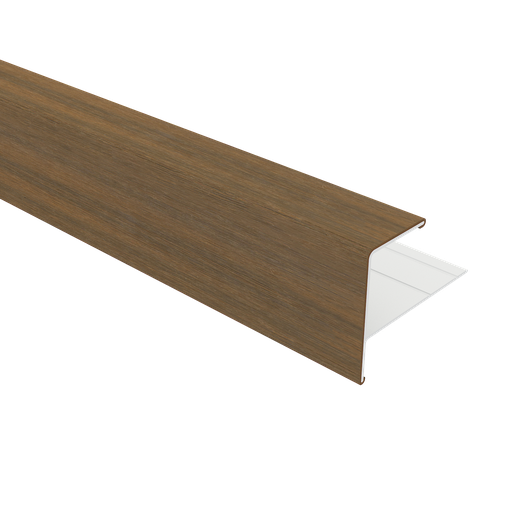 [1059183] NewTechWood aluminium co-extrusie eindprofiel t.b.v. Castellation PRO, 5 x 5 x 300 cm, Teak.