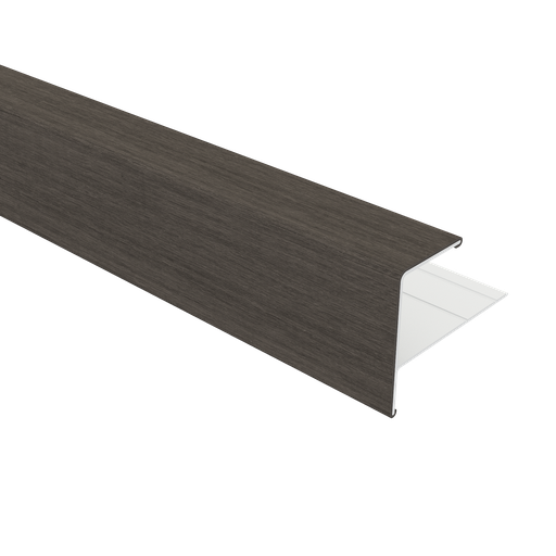 [1059181] NewTechWood aluminium co-extrusie eindprofiel t.b.v. Castellation PRO, 5 x 5 x 300 cm, Silver Gray.