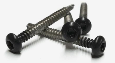 [1063916] RVS schroef met gekleurde top voor NTW Castellation PRO, set a 50 stuks incl. bit, Ebony Zwart.