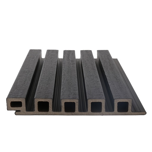 [1060361] NewTechWood HKC co-extrusie wand bekleding castellation 25 profiel, 2,5 x 19,6 x 290 cm, Ebony zwart.