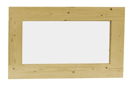 [1004224] Vuren vast raam met melkglas, 71,2 x 43,8 cm, groen geïmpregneerd.