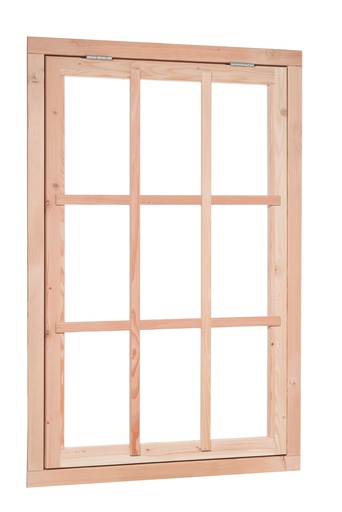 [1020451] Douglas 9-ruits uitzetraam, 89,8 x 136,3 cm, kleurloos geïmpregneerd.