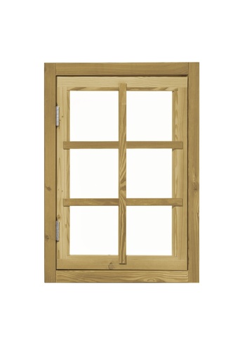 [1001888] Douglas 6-ruits uitzetraam, 89,8 x 70,3 cm, groen geïmpregneerd.