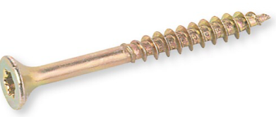 5,0 x 60 geel verzinkt, TORX (per 100 stuks)