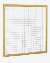 Betonijzertrellis met maas 7,5 x 7,5 cm, in raamwerk 4,4 x 6,8 cm, 180 x 180 cm.