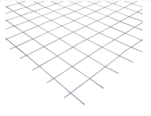 Gaaspaneel mazen: 15 x 15 cm, dikte: 6 mm, afmeting: 200 x 300 cm, gegalvaniseerd (bouwstaalmat)