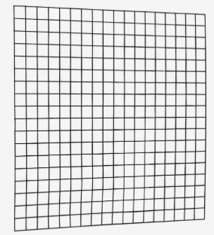 Gaaspaneel met maas 10 x 10 cm stekloos, 180 x 180 cm, zwart geplastificeerd