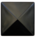 [AFD-002] Piramide 71x71mm, zwart gepoedercoat
