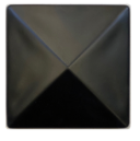 Piramide, 91x91mm, zwart gepoedercoat