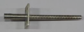 [PF-T11] Instortanker - PF-T11 - niet verstelbaar, Plaat: 80x80x6mm, Staaf: 20x100mm, pen (geribbeld): 20x200mm, totale lengte 300mm