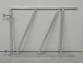 [PO-20] Poortframe 100 cm breed ( x 80 cm hoog) + 2 duimen. Verstelbaar ijzeren frame, gegalvaniseerd