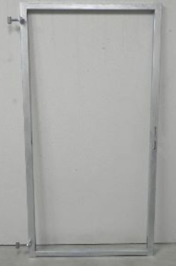 [PO-51 + PO-52] Poort met kokerprofiel VERZINKT (PO-51 + PO-52) bekleding 18 of 28 mm dikte, 98.5 x 190 cm - los frame