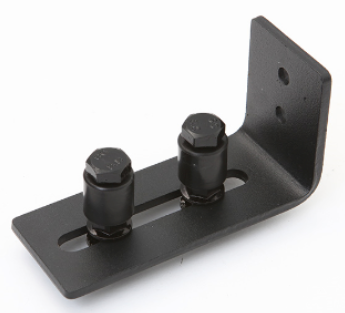 [SP-58] Schuifpoort: SP-58 dubbele geleidingsrol op wandplaat verstelbaar in het zwart